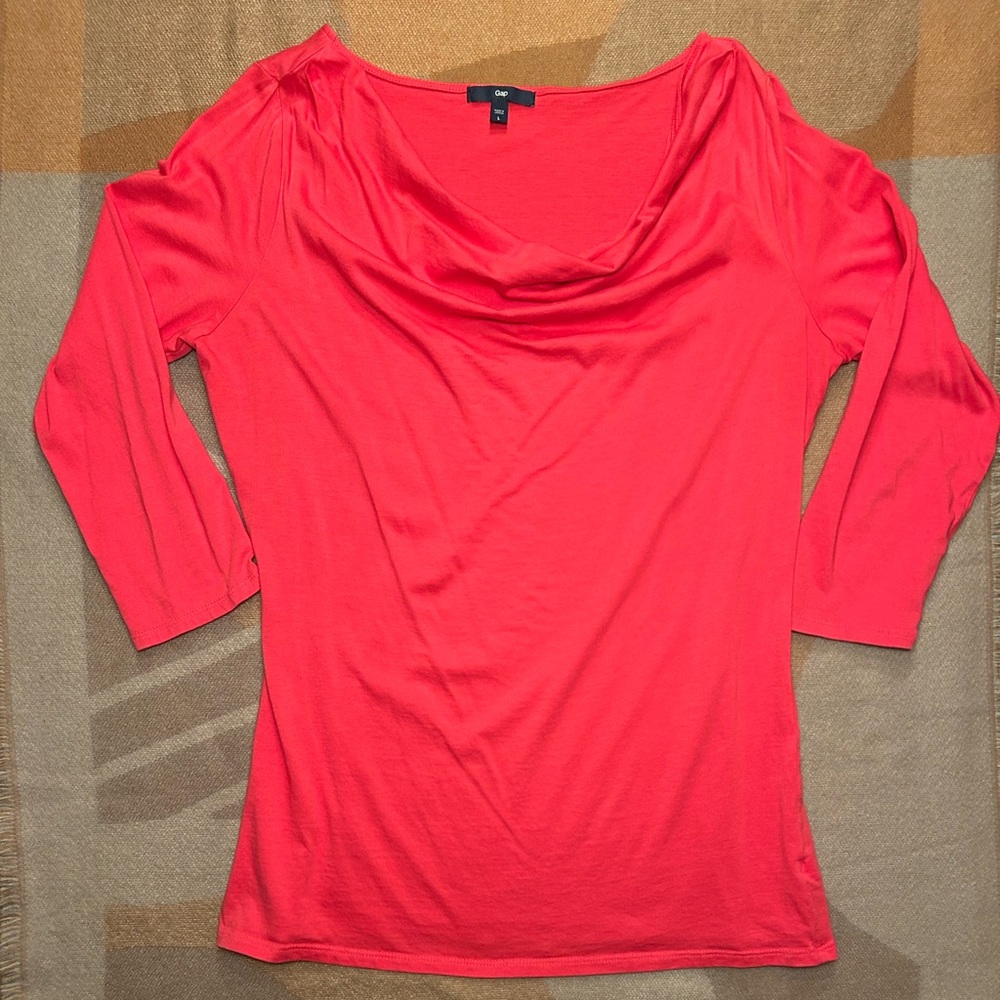 Coral GAP 3/4 sleeve vintage top, L